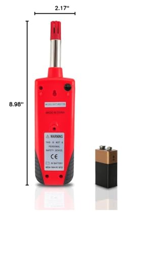 Pyle Meters Indoor Humidity and Temperature Monitor-Portable Digital Hygrometer Thermometer, Moisture Temperature and Humidity Sensor Gauge w/ Dew Point, Wet Bulb Temperature Meter Tester PTHM20 (Red)