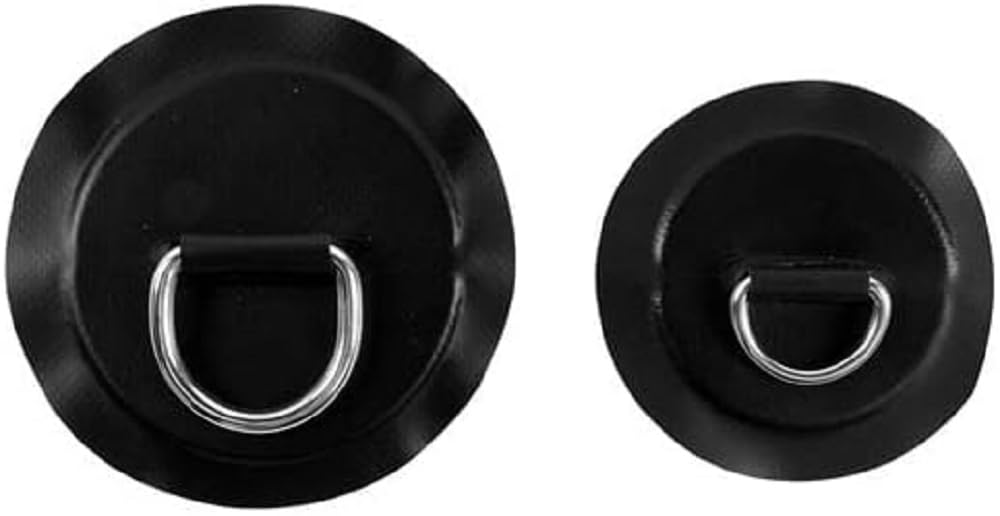 SereneLife 6 Pack Stainless Steel D-Ring Patch – Compatible with SUP Stand-Up Paddleboard Model SLSUPB754, Rust-Resistant, Lightweight, Durable and Easy to Use, 3.15” x 3.15” Surface Area