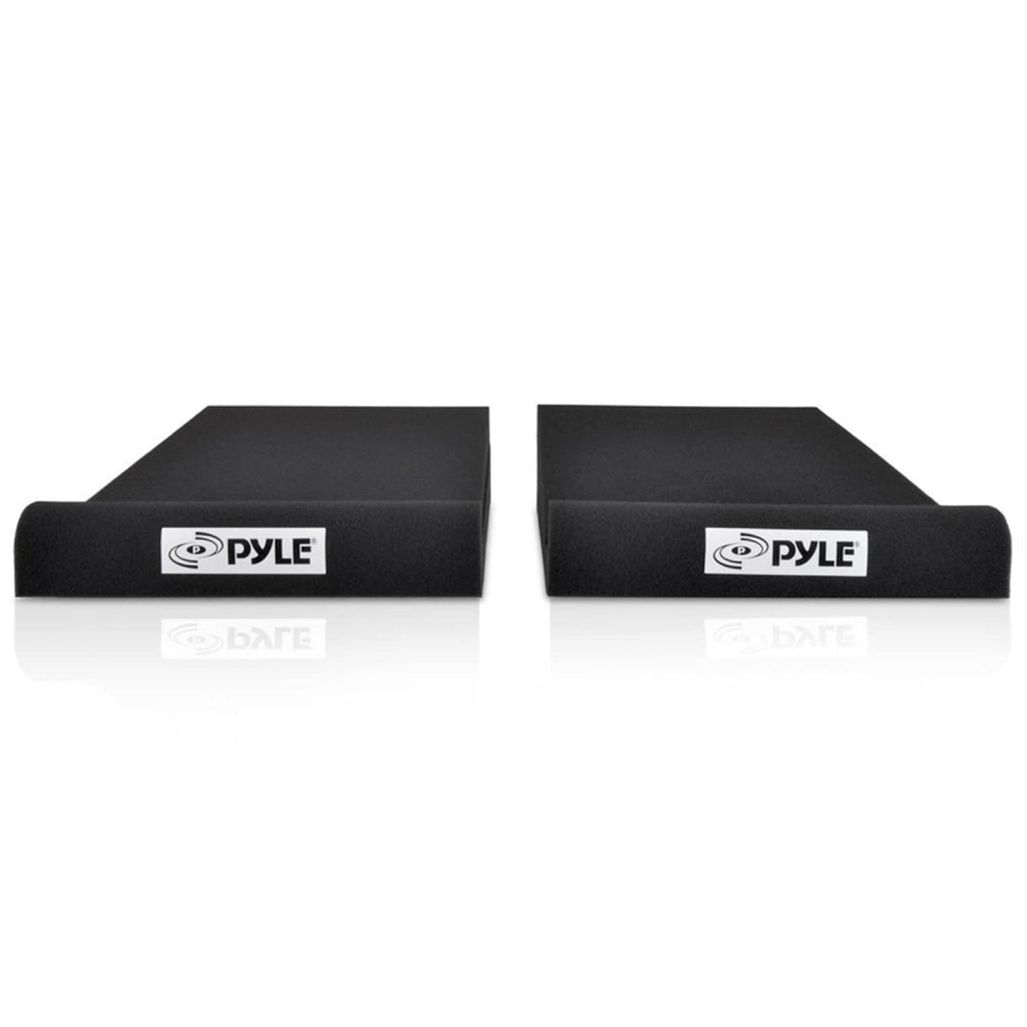 Pyle Sound Dampening Speaker Riser Foam - Audio Acoustic Noise Isolation Platform Pads Recoil Stabilizer For Studio Monitor, Subwoofer, Loud Speakers - Pyle PSI03 - Pack of 2,Black