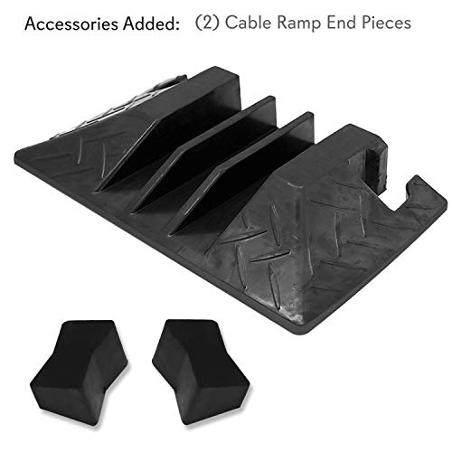 Pyle 1pc Cable Ramp End Cap - Finish Pieces For Pyle PCBLCO105 Cable Protector Cover Ramp - Pyle PCBLEN105ENDCP01