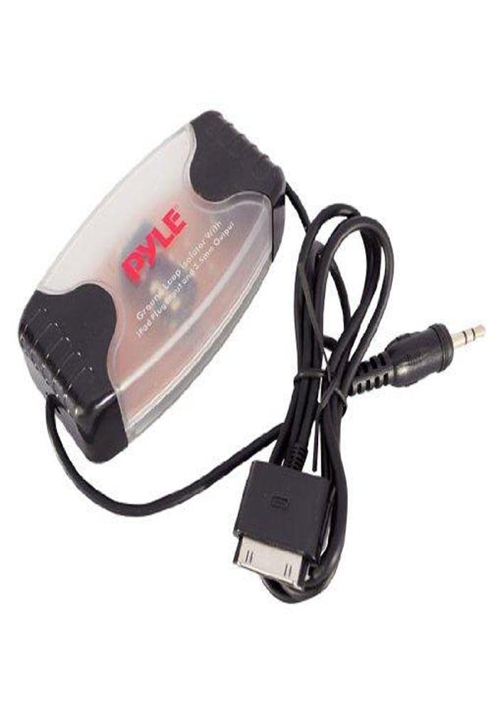 Pyle Ground Loop Noise Isolator - Apple iPhone 4 or 4S Direct to 3.5 mm or 1/8-Inch Stereo Audio Line Driver - Eliminate Engine Interference and Hum - PLGI37I