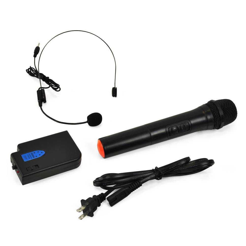 Pyle 12 Inch Full Range Portable Bluetooth Karaoke Loudspeaker, Karaoke Microphone, Built-in Rechargeable Battery with FM Radio. (PWMA1225BT), Black
