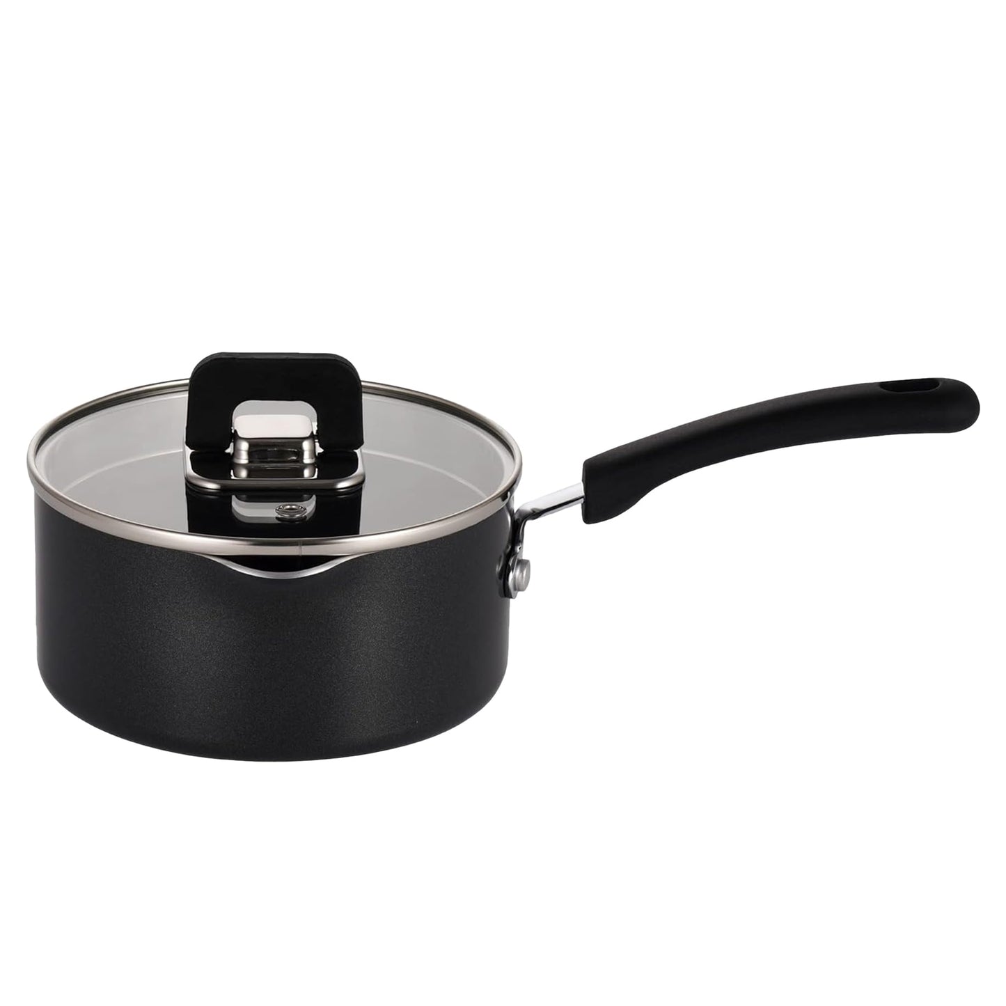 NutriChef Saucepan Pot with Lid-Non-Stick Stylish Kitchen Cookware with Foldable Knob, 3.1 Quart, Works with Model: NCCWSTKBLK (Black), One Size
