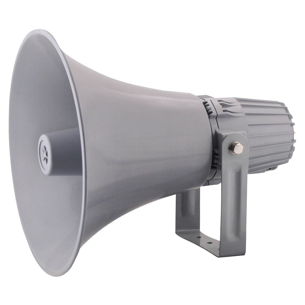Pyle Indoor Outdoor PA Horn Speaker-12.7 Inch 60 W Compact Loud Sound Megaphone w/400Hz-5KHzz Frequency,16 Ohm,70V/100V Transformer,Mounting Bracket Hardware,For 70V/100V Audio System-Pyle PHSP12