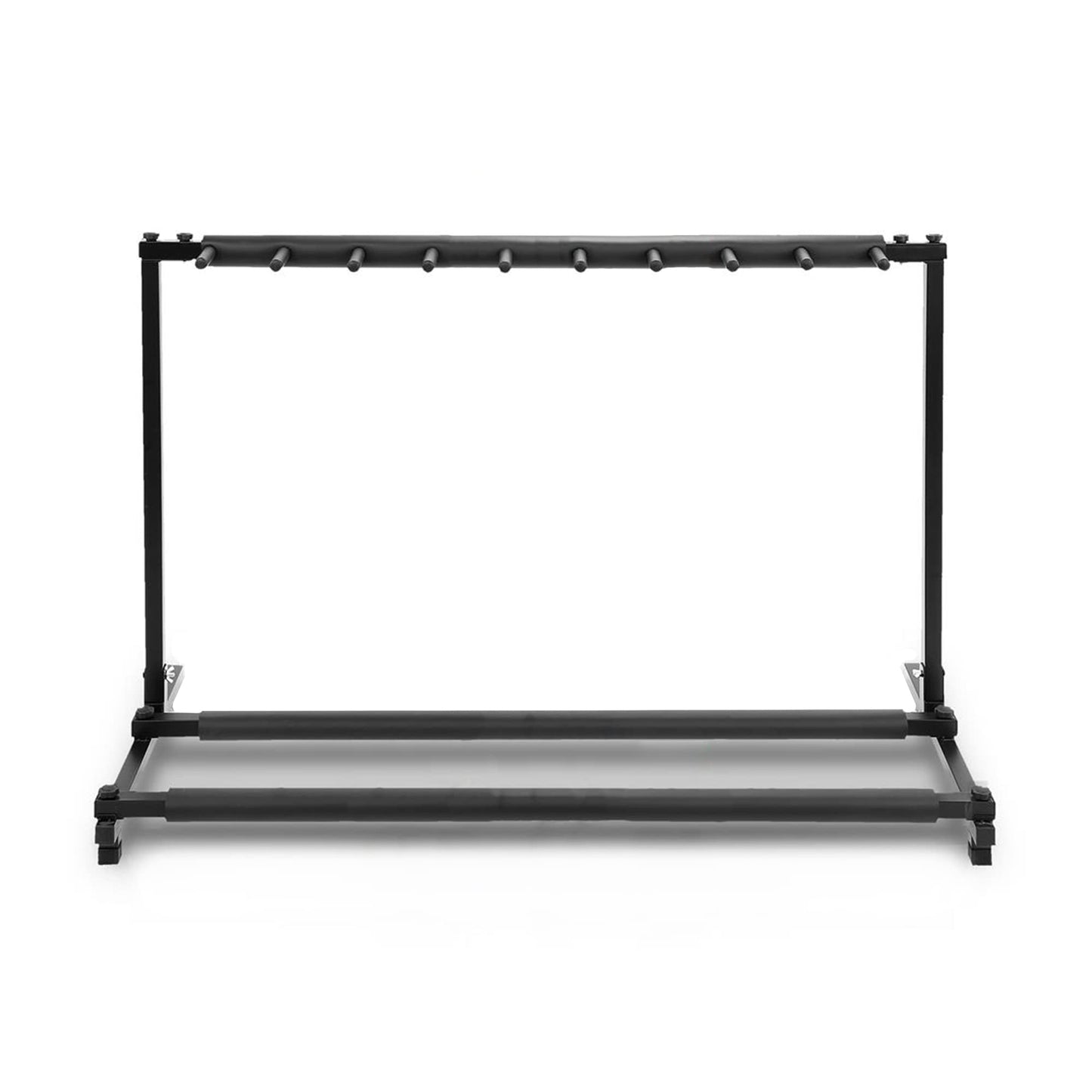 PYLE Guitar Rack – 9 Space Foldable Guitar Stand, Universal Portable & Collapsible Multi Guitar Holder, Easy Storage Guitar Support, Securely Holds Multiple Guitars- Acoustic, Electric, & Bass Guitars