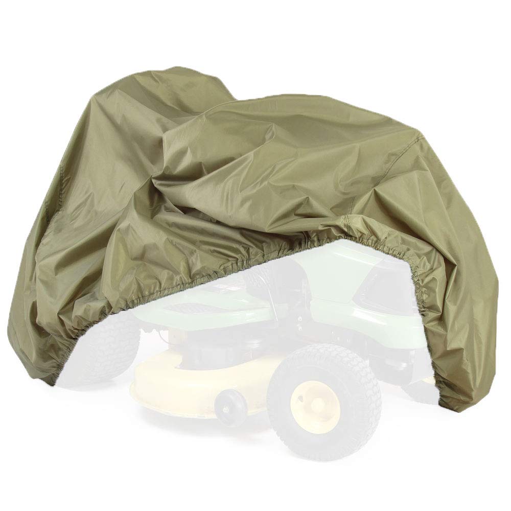 Pyle Universal Lawn Tractor Mower Cover – Waterproof Canvas, All-Weather Protection, Elastic Hem for Snug Fit – Dust & Weather Resistant, Ideal for Indoor/Outdoor Storage, Green