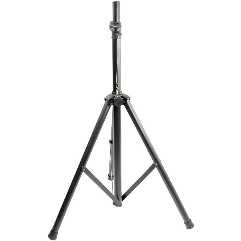 Pyle Universal Stand Kit-Height Adjustable 3.6’ -5.6’ Tall Sound Equipment Tripod Mount for Speakers w/ 35mm Insert-Home, Stage, Studio Use-(2), Black, 21’ ft 1/4" Audio Cable (PMDK102)
