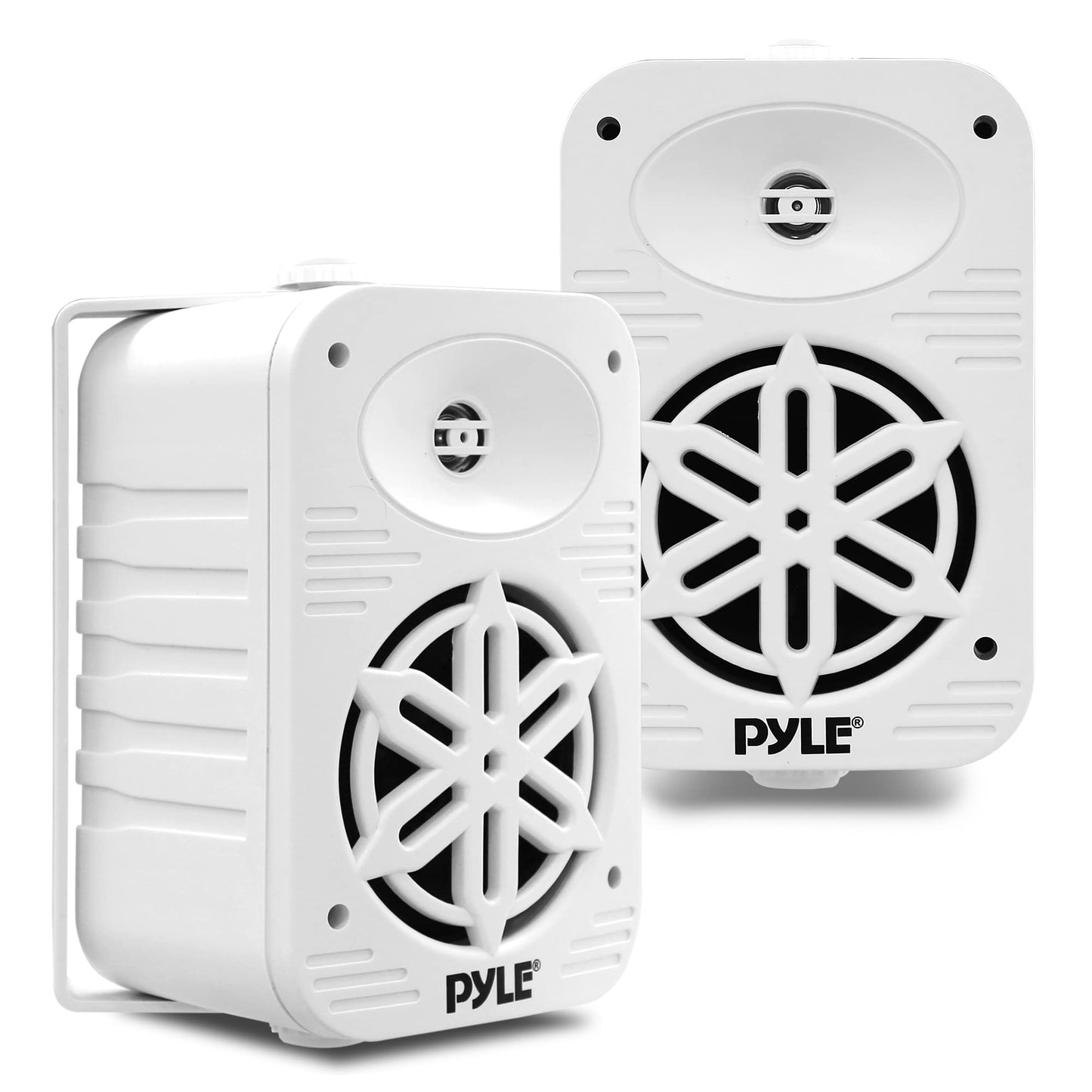 PyleUsa Indoor Outdoor Speakers Pair-500 Watt Dual Waterproof 5.25” 2-Way Full Range Speaker System w/ 1/2”High Compliance Polymer Tweeter - in-Home, Boat, Marine,Deck,Patio,Poolside (White) PDWR55WT