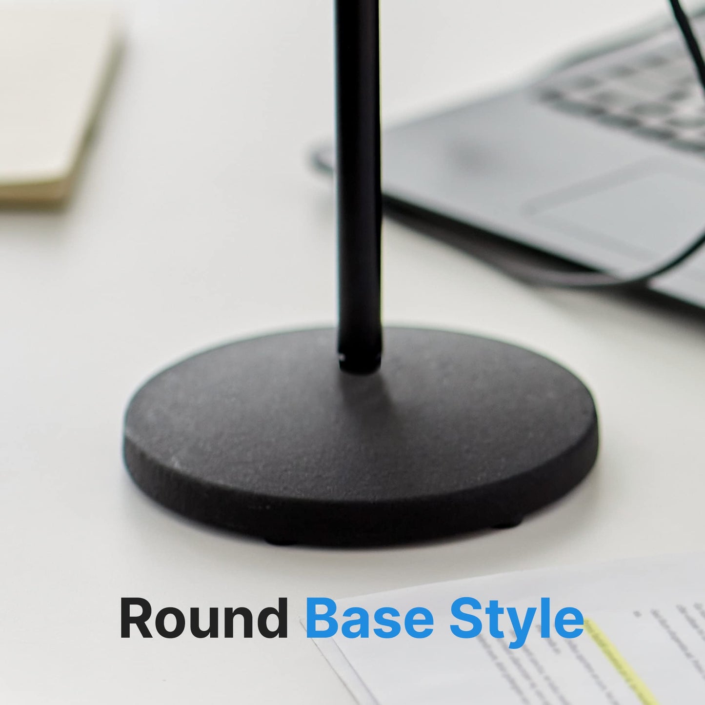 Pyle Compact Tabletop Stand - Round Base, Desktop Tabletop Stand, and Replacement Part Model: PDMIKT200, PDMIUSB50 PDMIKT100, PDMIUSB75, PDMIKT145WT, PDMILCM100