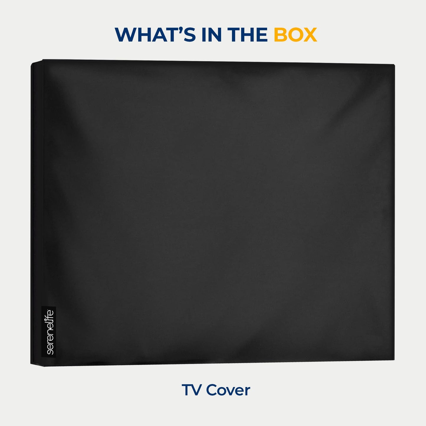 SereneLife Waterproof TV Cover for 60-70 inch TV – Indoor/Outdoor Weatherproof Television with Bottom Cover, Thick Fabric, Dustproof with Remote Control Pocket, Black