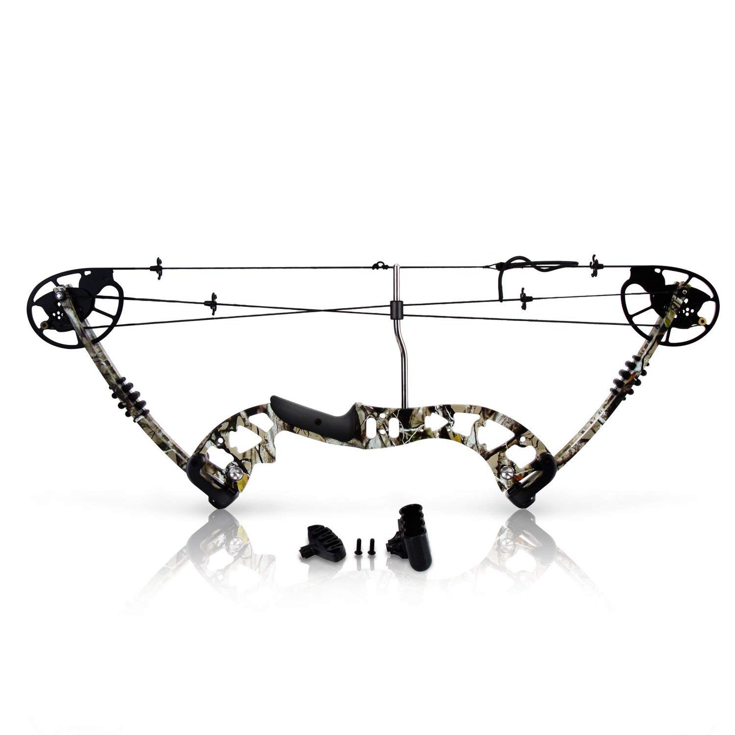SereneLife Compound Bow, Adjustable Draw Weight 30-70 lbs with Max Speed 320 fps - Right Handed (SLCOMB10),Black