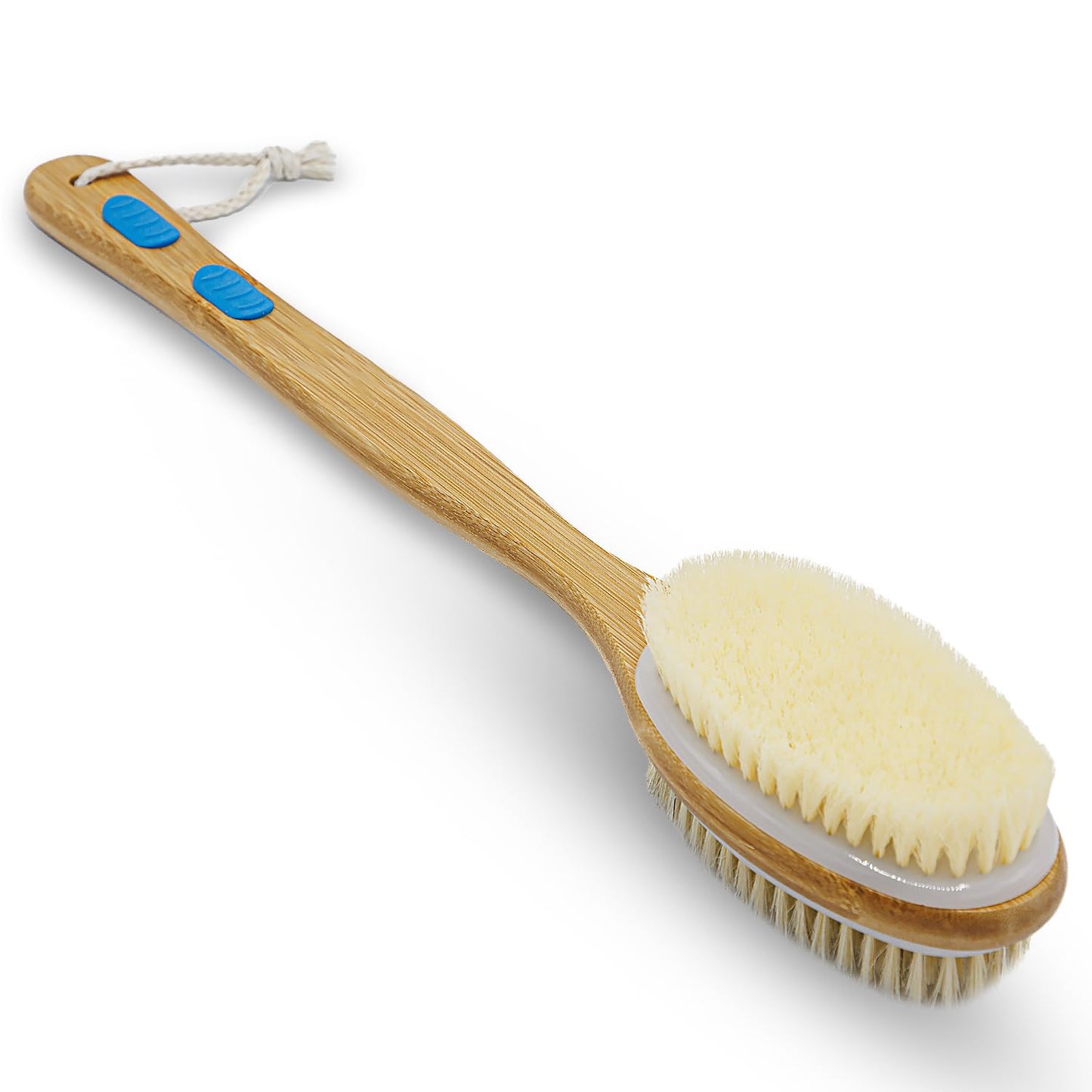 SereneLife Double-Sided Cat and Dog Brush, Pet Grooming Brush with Wooden Handle, Skin-Friendly Pin Brush & Bristle Comb with Massage Particles, 2-in-1 Hair Removal Tool, 17.32"x2.16"x2.36" Inch