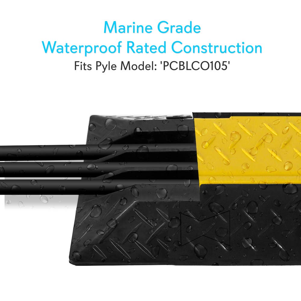 Pyle 1pc Cable Ramp End Cap - Finish Pieces For Pyle PCBLCO105 Cable Protector Cover Ramp - Pyle PCBLEN105ENDCP01