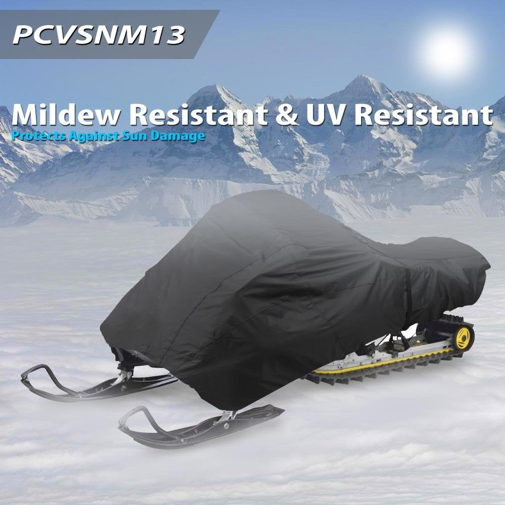 Pyle Snowmobile Cover, Waterproof, Heavy Duty, Marine Grade Polyester, 113" Length, Quick Release Buckle, Dual Air Vents, Non-Scratch Liner, Elastic Cord, UV Resistant, Durable Protection