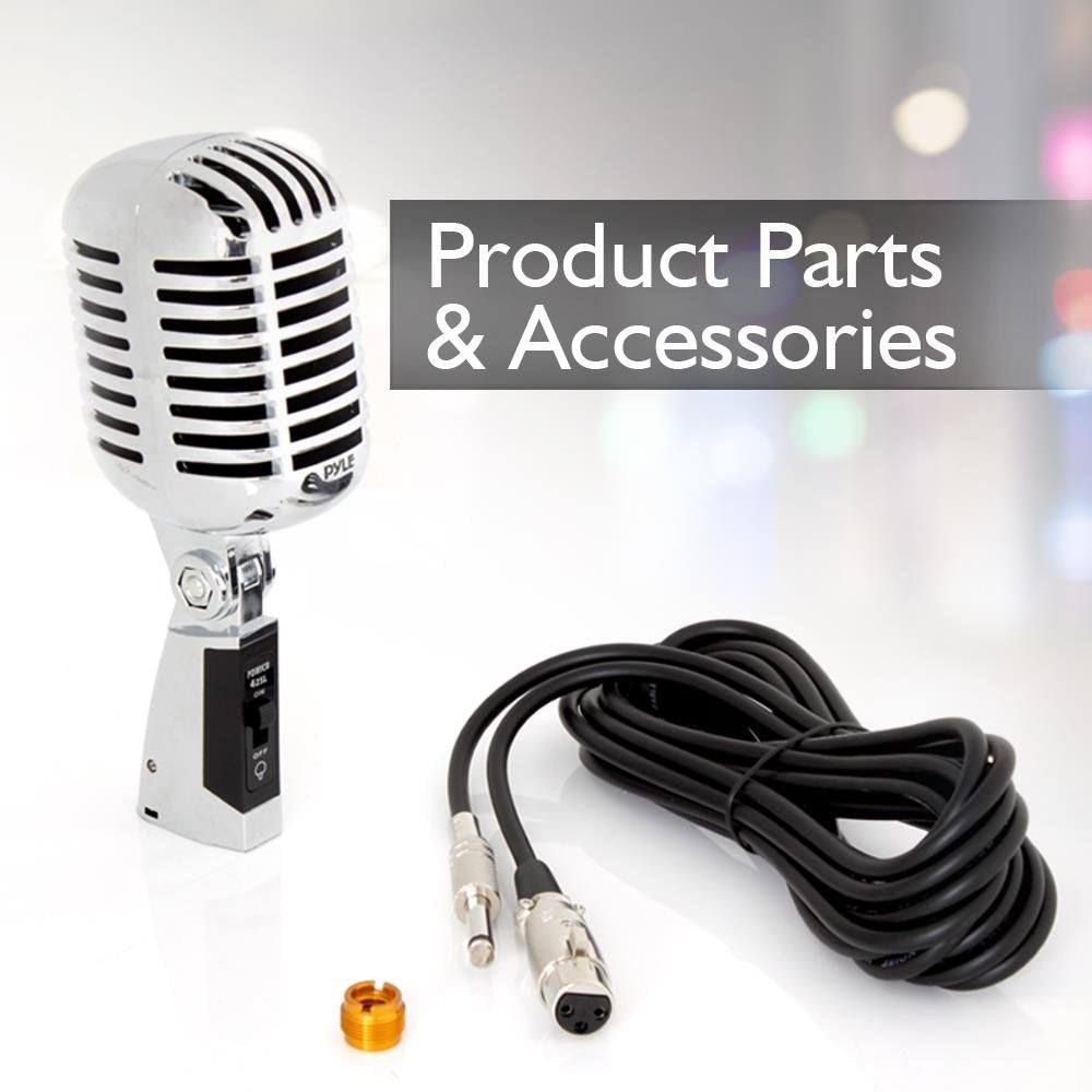 Pyle Classic Retro Dynamic Vocal Microphone - Old Vintage Style Unidirectional Cardioid Mic with XLR Cable - Universal Stand Compatible - Live Performance In Studio Recording - PDMICR42SL (Silver)