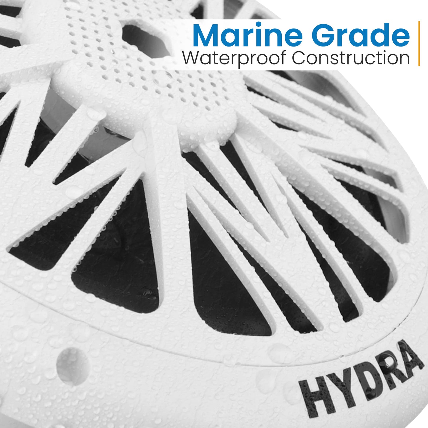 Pyle Marine Speakers, Waterproof, Weather Resistant, 8 Inch Dual, 10 Inch Outer Frame, 300 Watt Power, Poly Carbon Cone, Cloth Surround, Includes Mounting Hardware and Wires, White, PLMR82