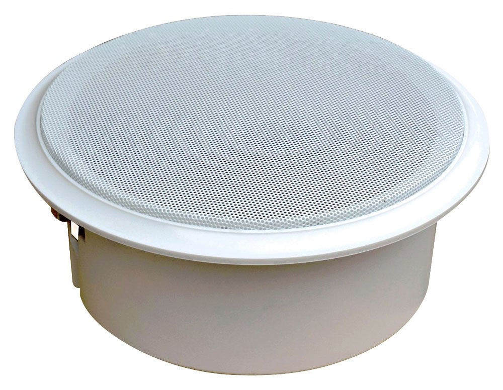 Pyle Home 8” Ceiling Wall Mount Speaker - Full Range Woofer Speaker System 100 Volt Transformer Flush Design w/ 60Hz-16kHz Frequency Response 150 Watts Peak & Template for Easy Installation