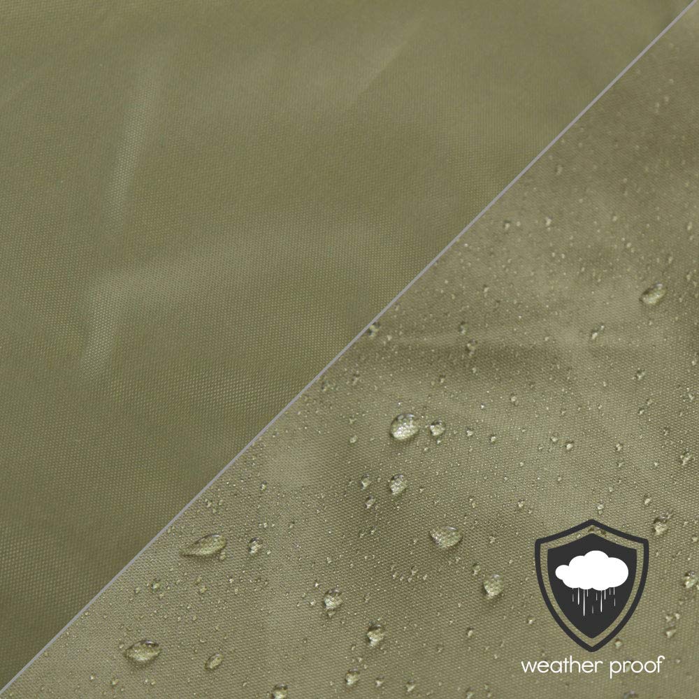 Pyle Universal Lawn Tractor Mower Cover – Waterproof Canvas, All-Weather Protection, Elastic Hem for Snug Fit – Dust & Weather Resistant, Ideal for Indoor/Outdoor Storage, Green