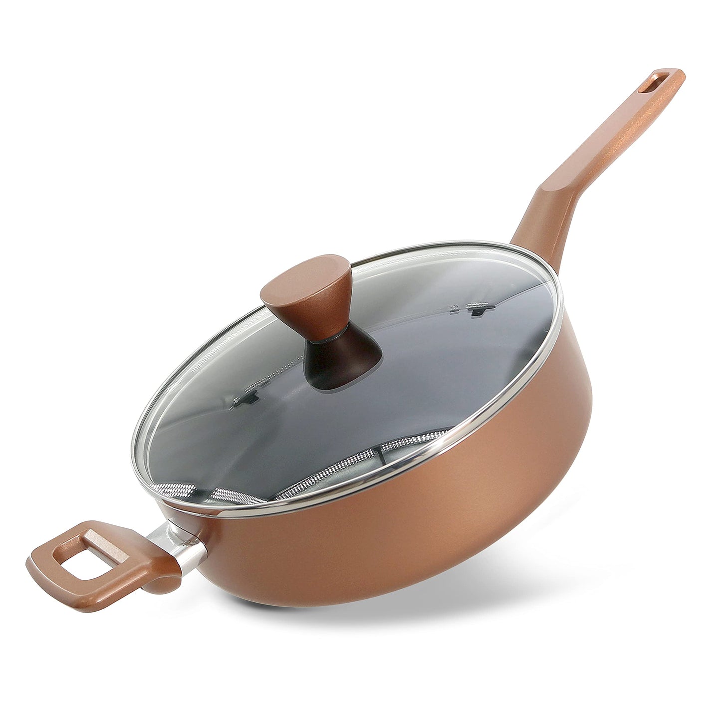 NutriChef Sautepan Pot with Lid - Non-Stick High-Qualified Kitchen Cookware with See-Through Tempered Glass Lids, 3 QT. (Works with Model: NCCWA13BR)