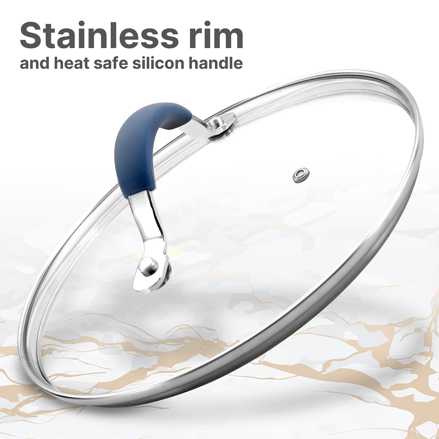Dutch Oven Pot Lid - See-Through Tempered Glass Lids (Works with Models: NCCW11BL & NCCW11BD)