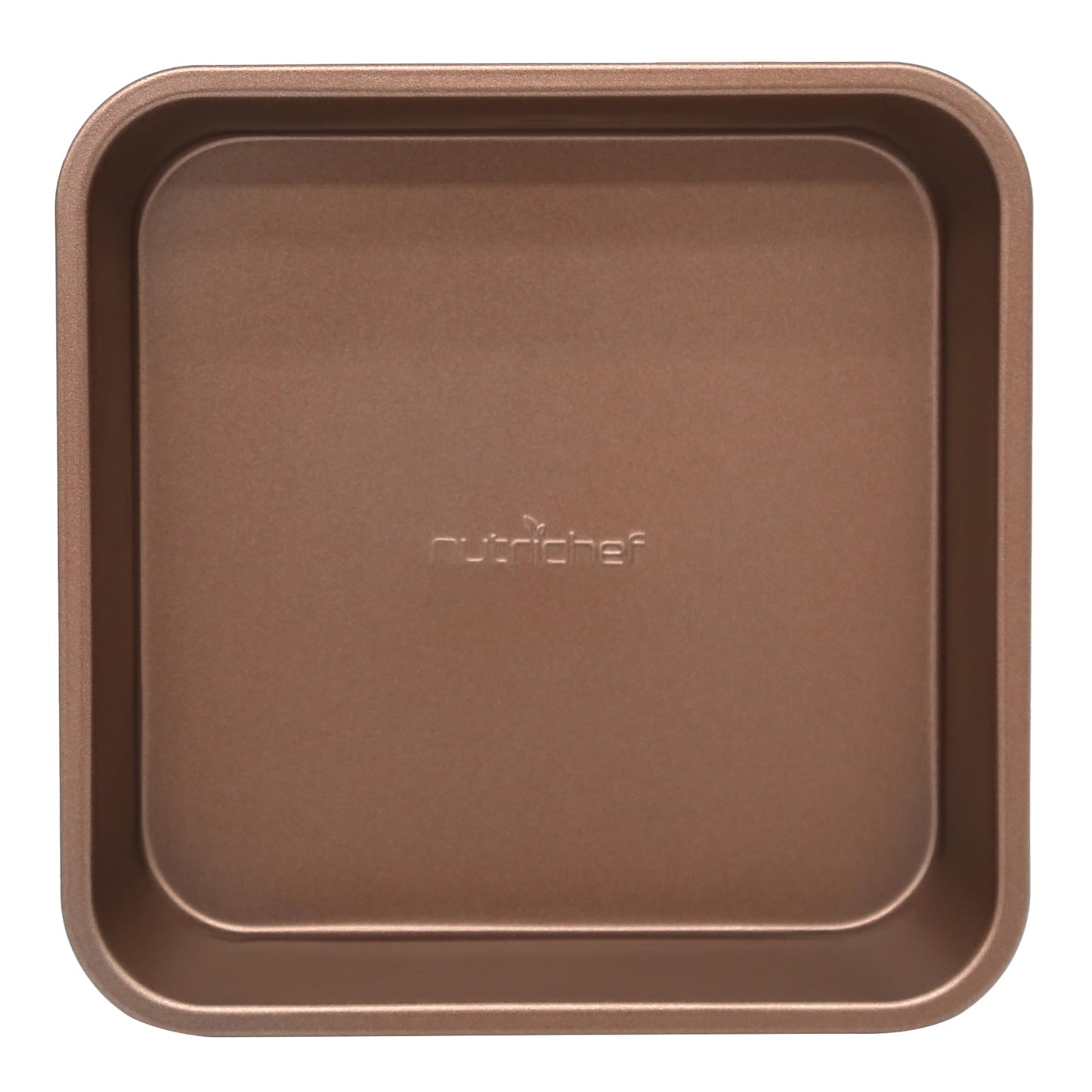 NutriChef 8.5-inch Golden Square Baking Pan, Ultra-Durable Heavy Gauge Carbon Steel, Durable & Reliable Oven Pan Style Tray, Non-Stick Coated Layer Surface, Used for Model NCBK6TR7 and NCBK6TR7.5