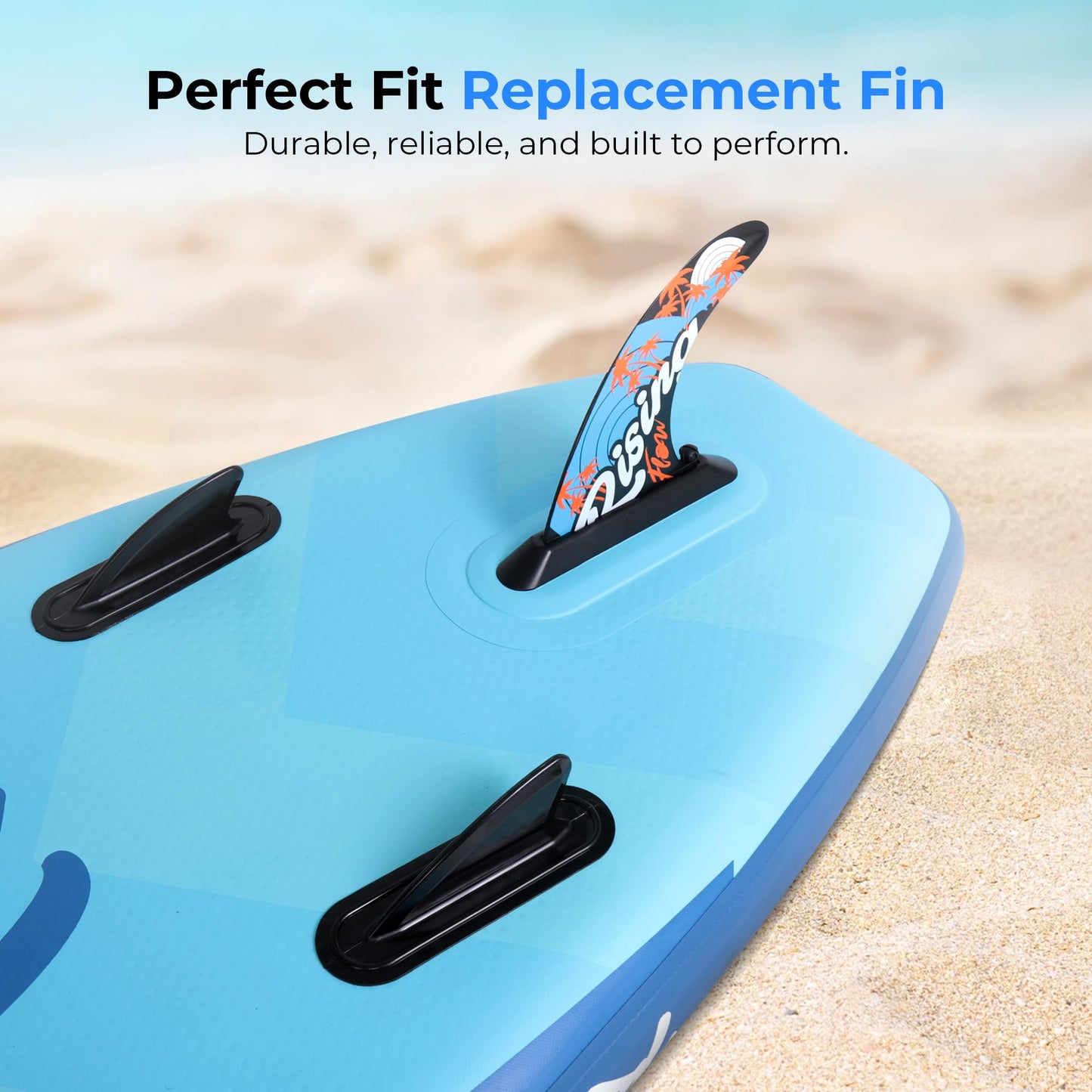 SereneLife Replacement Fin for SereneLife Inflatable Stand-Up Paddle Boards, Compatible with Thunder Wave Model SLSUPB518, Universal Paddle Board Fin for Water Sports
