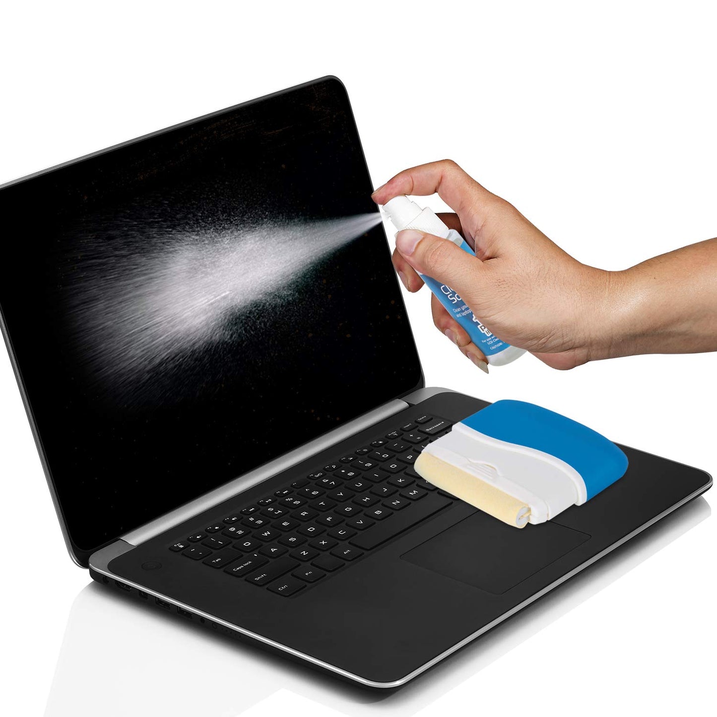 Pyle Home Computer LCD Screen Cleaning Kit-Tool Includes Cleaner Solution Spray, Keyboard Brush, 5 Microfiber Cloth Wipes-Cleans Laptop Surface, Plasma / Flat TV Monitor, Macbook, iPad, iPhone PCL107