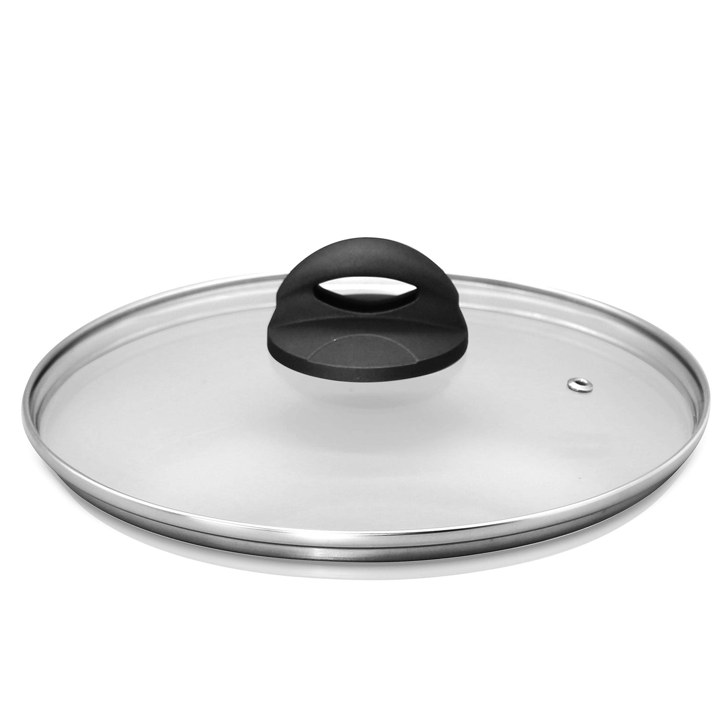 NutriChef Durable Cooking Pot Lid - See-Through Tempered Glass Lids, Fits 7.9'' -inches Pot and Oven Safe, Dishwasher Safe, Works with Model: NCCW12S - NutriChef PRTNCCW12CPCOVER