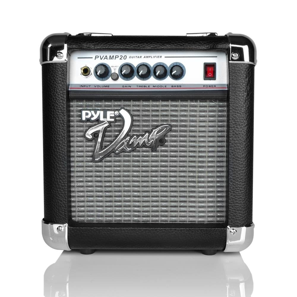 Pyle 20-Watt Vamp-Series Amplifier-Vamp-Series Amplifier w/3-Band EQ&Overdrive,Has Clean and Overdrive Channels For a Crunchy,Powerful Sound,20 Hz to 15 kHz Frequency Response-Pyle PVAMP20