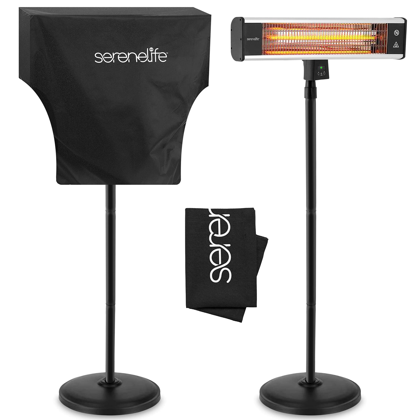 SereneLife Patio Heater Cover for SLOHT40 Infrared Outdoor Electric Space Heater, Heavy Duty Propane Heater Cover, Durable, Tearproof Waterproof Dustproof, Wind/Sunlight/Snow Resistant