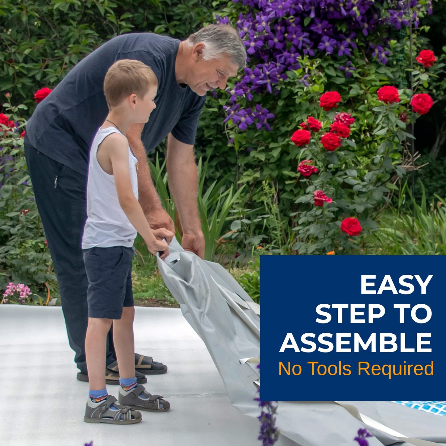 SereneLifeHome 18’ Round Pool Above The Ground Steel Frame, Swimming Pool, Durable Corrosion and Puncture Resistant, w/Ladder, Filter, Cover, Plastic Spare Parts 18' x 4’