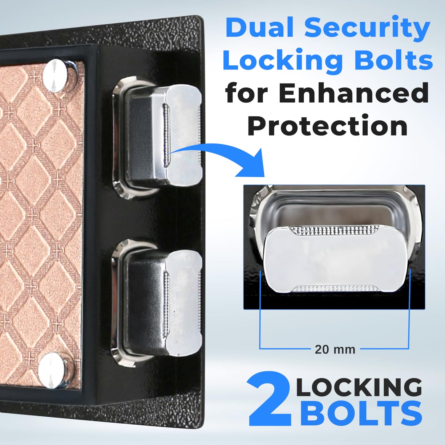 SereneLife Home Safe Box | Electronic Fingerprint Access, Money Safe for Home & Office, Touchscreen Keypad & Lock, Steel, Includes 2 Master Keys | 13.77 x 9.84 x 9.84 Inch 0.63 Cubic FT