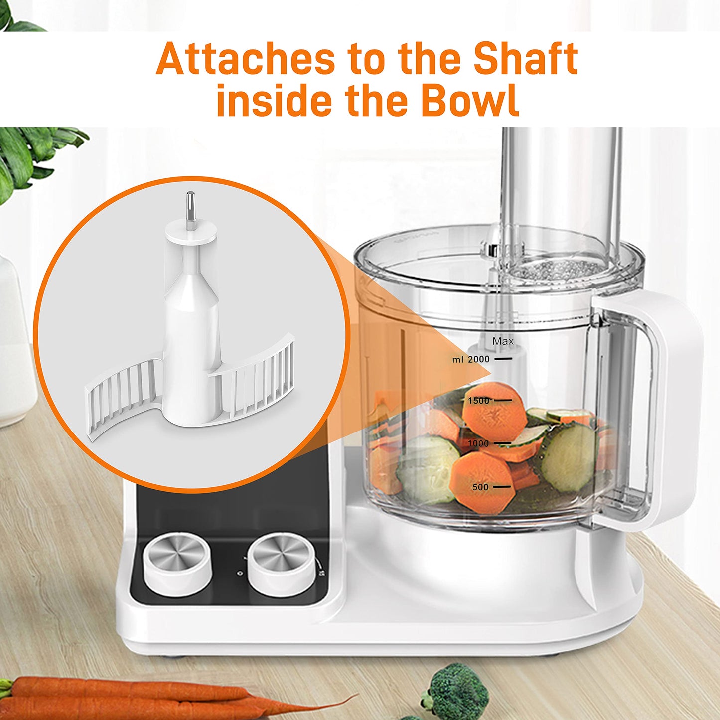 NutriChef Food Processor Emulsifying Blade - Replacement Parts for NutriChef Multifunction Food Processor Model Number: NCFP8