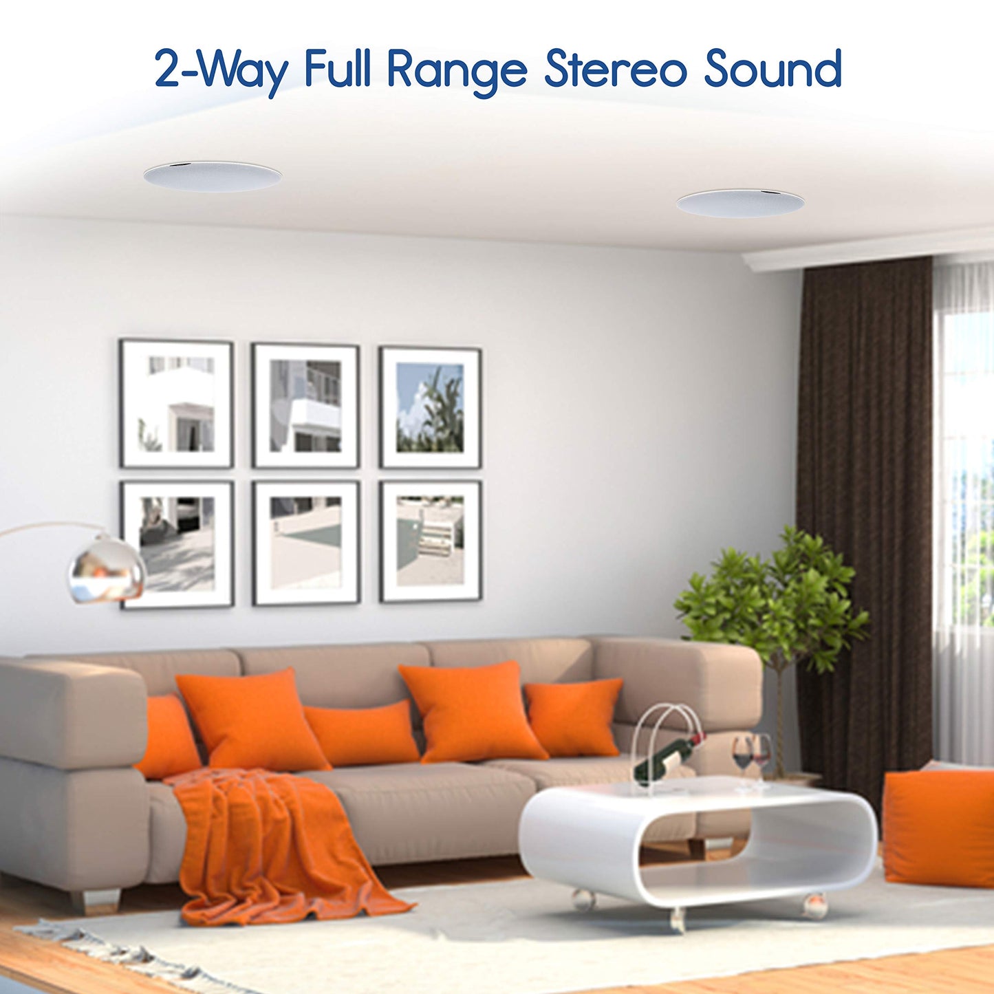 Pyle Pair 6.5” Bluetooth Universal Flush Mount in-Wall in-Ceiling 2-Way Speaker System Dual Polypropylene Cone & Polymer Tweeter Stereo Sound 300 Watts (PDICBT67), Black