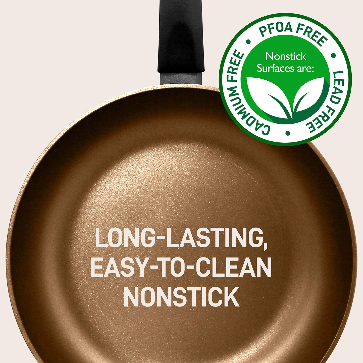 8'' Durable Small Fry Pan - Non-stick Kitchen Cookware, Induction compatible| PTFE/PFOA/PFOS-Free Hard-Anodized Look Heat Resistant Lacquer, Compatible with Model: NCCW12S - NutriChef PRTNCCW12SFP