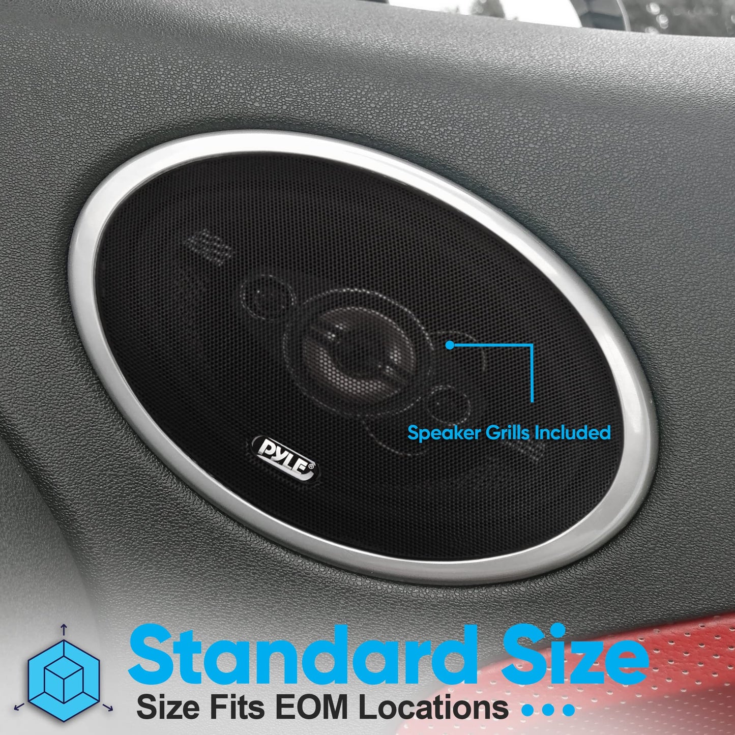 Pyle 6x9"/7x10" car Speakers 4-Way Quadriaxial Full Range Sound Audio - Butyl Rubber Surround, 500W w/ 4Ohm Impedance & 3/4'' Piezo Tweeters - Black Pair