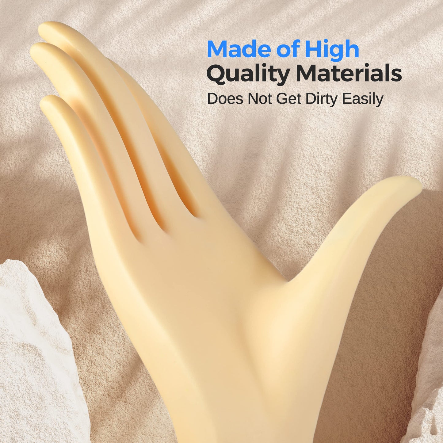 SereneLife Jewelry Hand Display Holder, 18.5-Inch Long Female Mannequin Hand, Perfect for Showcasing Rings, Bracelets, Bangles, Watches, Gloves, and Stylish Accessory Display