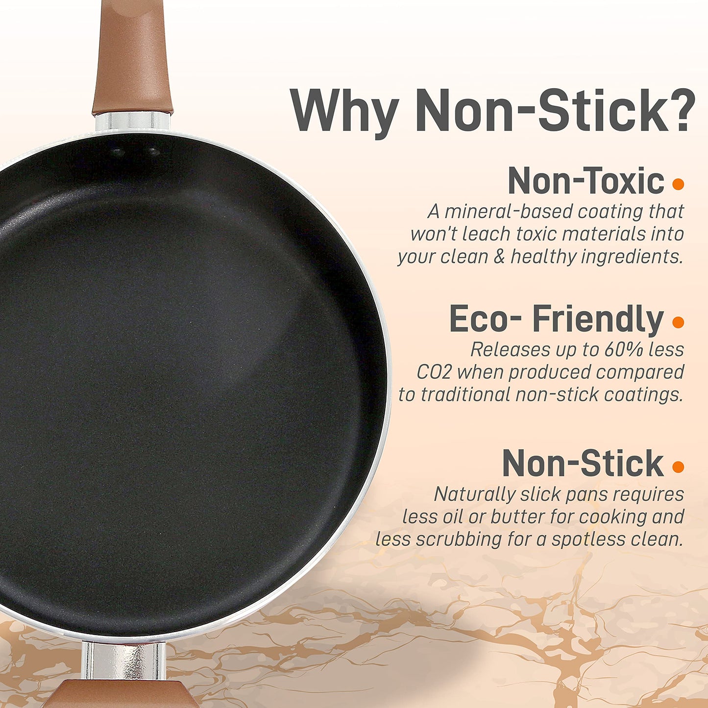 NutriChef Sautepan Pot with Lid - Non-Stick High-Qualified Kitchen Cookware with See-Through Tempered Glass Lids, 3 QT. (Works with Model: NCCWA13BR)