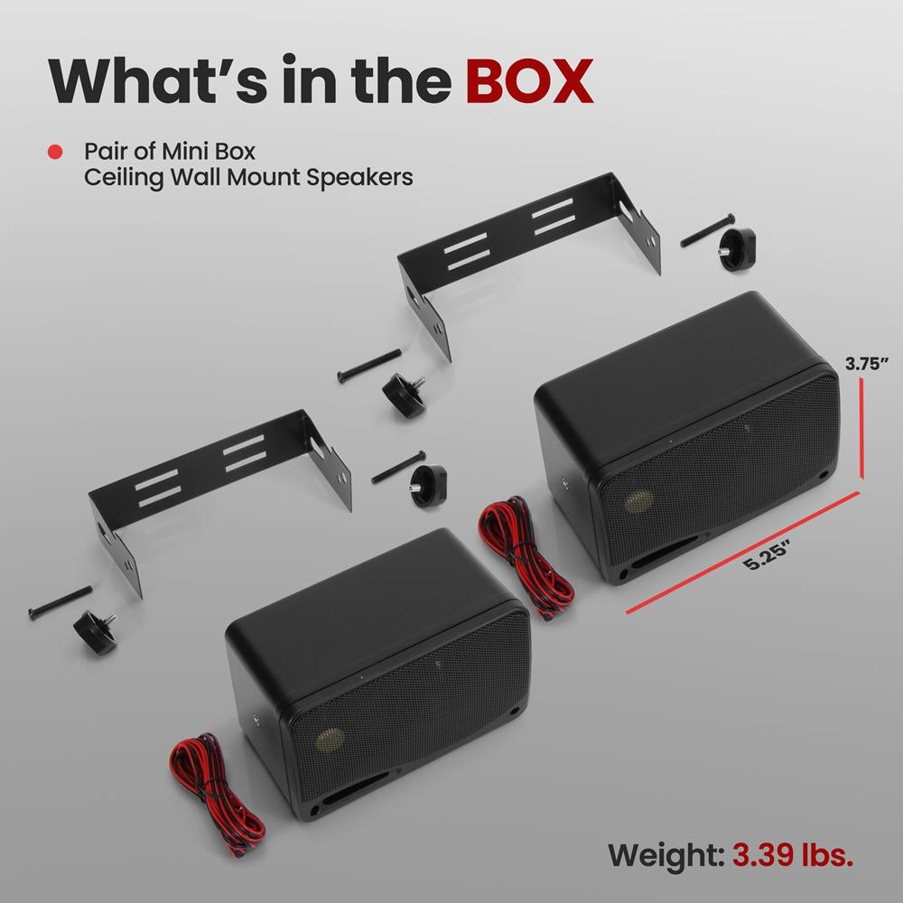 3-Way Mini Box Spkrs Sealed Abs Cabinet