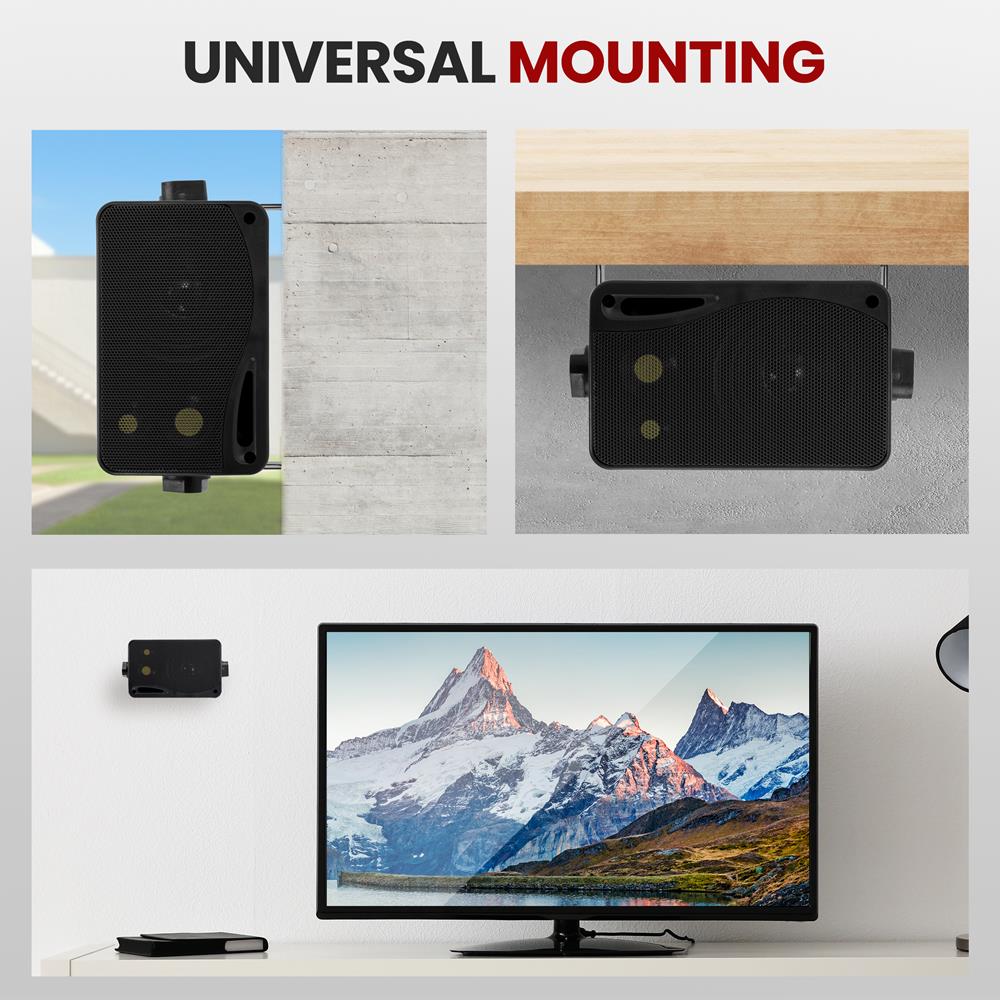 3-Way Mini Box Spkrs Sealed Abs Cabinet
