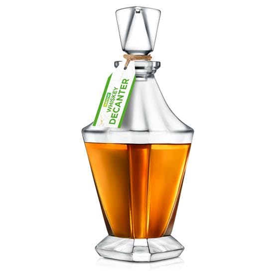 Nutrichef Whiskey Decanter - Classic Glass Liquor Decanter w/ Weighted Bottom, Cadeau Homme, Best Gifts for Husband, Easy to Clean, BPA Free, 850 ml