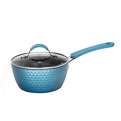 NutriChef Durable Sauce Pot with Lid - Non-stick High-Qualified Kitchen Cookware with See-Through Tempered Glass Lids, 1.7 Quarts, Works with Model: NCCW11DS), One size, Blue - NutriChef PRTNCCW11BDSP