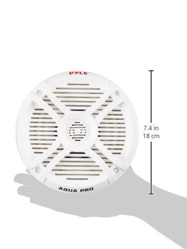 Pyle 250 Watt Marine Speaker System - Water Resistant Dual 2 Way 6.5 Inch Outdoor Stereo Audio Sound Speakers w/ 65Hz-20kHz Frequency Response, Heavy Duty 35oz Magnet Structure - Pyle PLMRX67 (White)