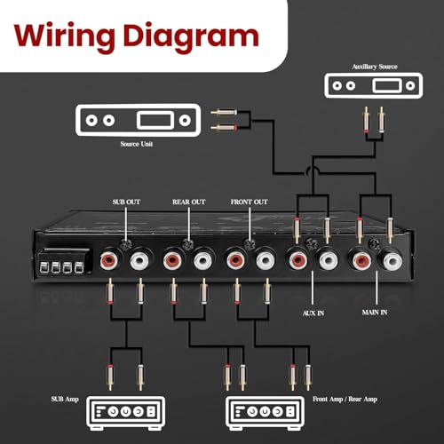 Lanzar 4 Band Parametric Equalizer - Bluetooth Wireless Audio Connectivity, Blue Light Illumination, Works with All of Today’s Latest Devices, 3.5mm AUX Input Jack, Input Gain Adjustments