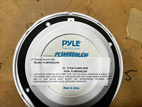 Pyle 6.5” Dual Waterproof Marine Speakers - 250W Outdoor Car/Boat Radio Stereo Speakers Waterproof/Weather Proof Marine Stereo Speakers System Pair- LED Light Mount Kit Speaker Wire Grill PLMRX68LEW