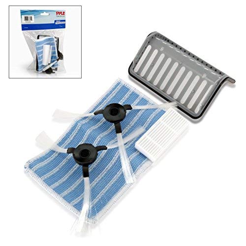 PURE CLEAN PRTPUCRC9510 PureClean-(2) Rotating Side Brushes (1) AIR Dustbin (1) Dry Mop Cloth-Robot Vacuum Cleaner Replacement Parts and Accessory Compatible Only With PUCRC95-PRTPUCRC9510, Filter Kit