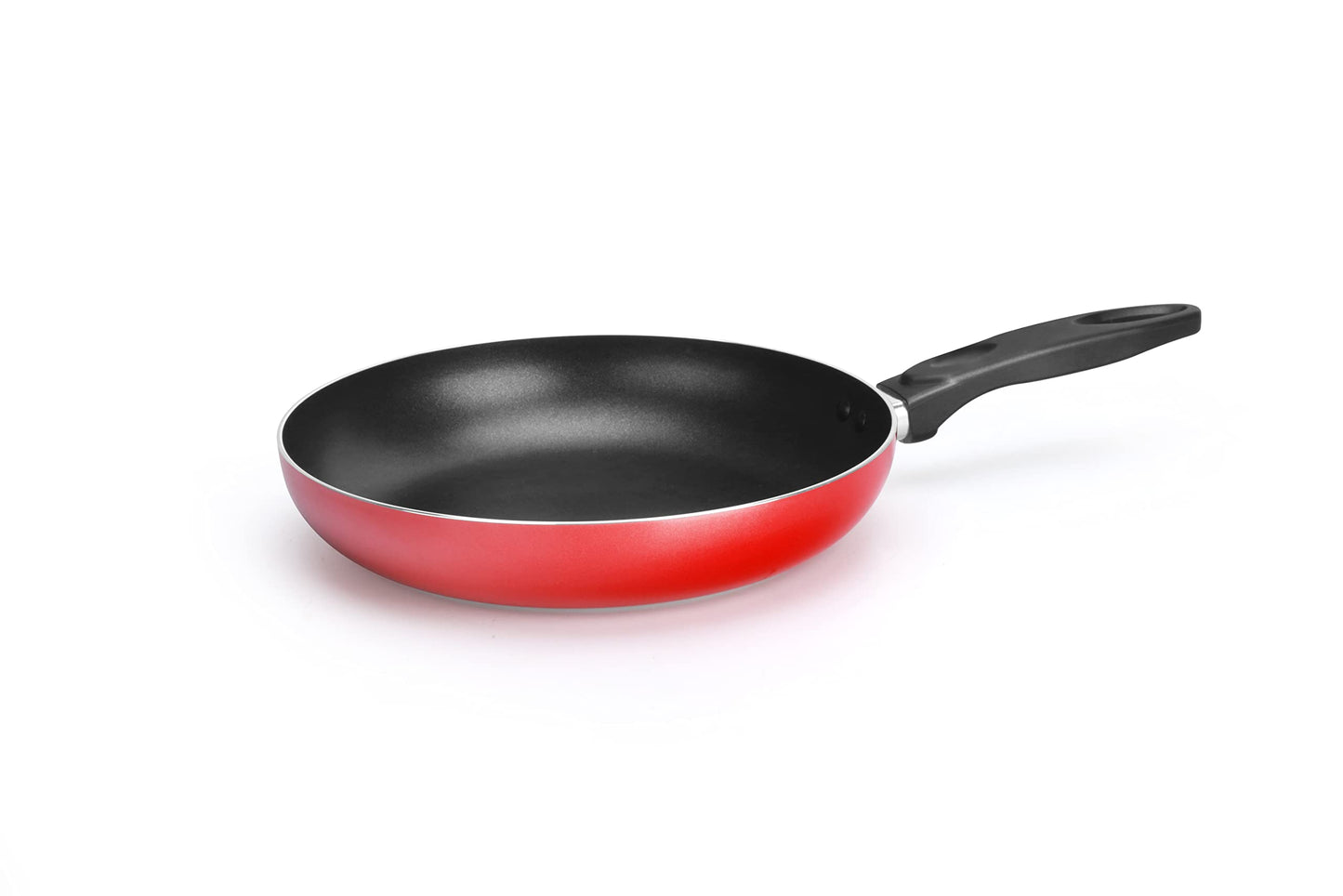 NutriChef Black Medium Frying Pan - 10 inch Professional Skillet Cookware, Top-Grade Aluminum Alloy, Stain-Resistant Saucepan, Effectively Distributes & Retains Heat for Even Cooking