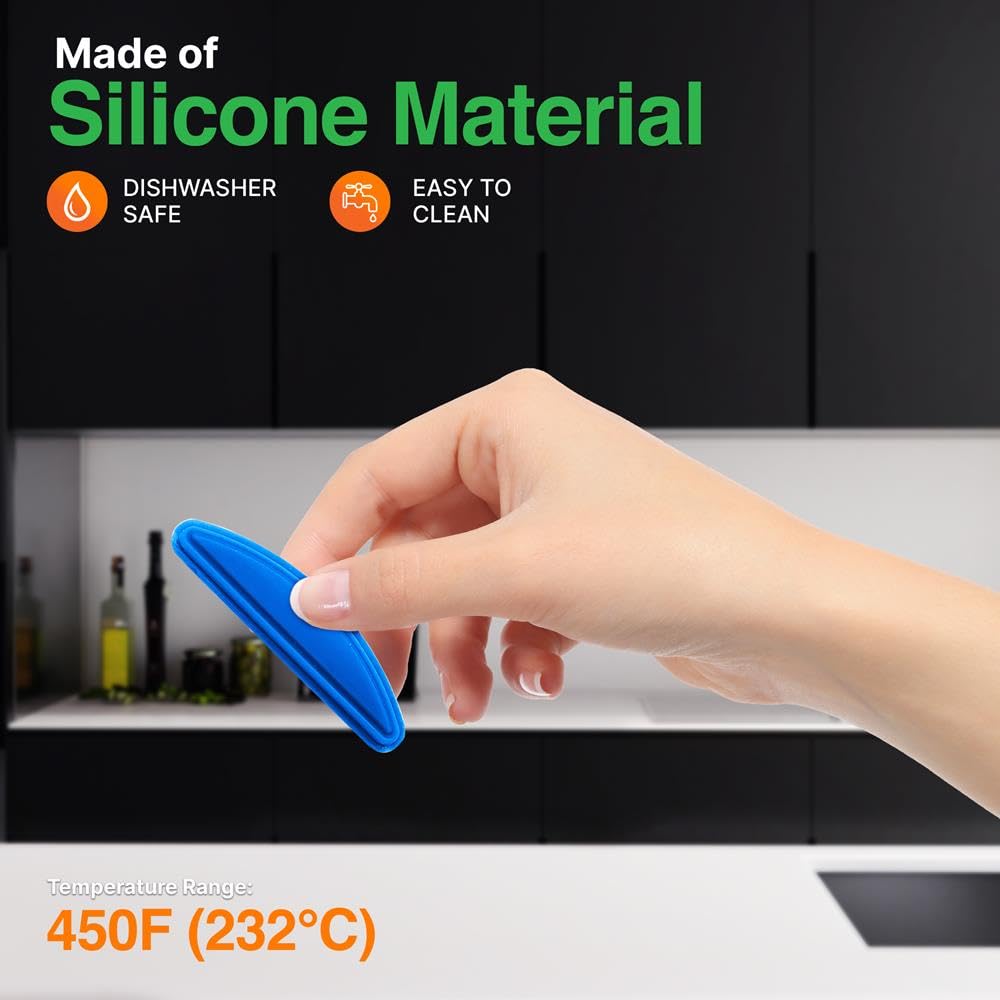 NutriChef Blue Silicone Handles - Flexible Design for Nonstick Carbon Steel Bakeware Pans - Compatible with Models: NCBK10S, NCBK3S