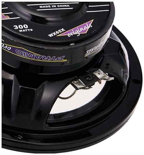 Pyramid 6.5 Inch Car Woofer Speaker - 300 Watt High Powered White Injected Polypropylene Cone Car Audio Sound Component Speaker System w/ High-Temperature Kapton Voice Coil, 4 Ohm, 40oz Magnet - WX65X
