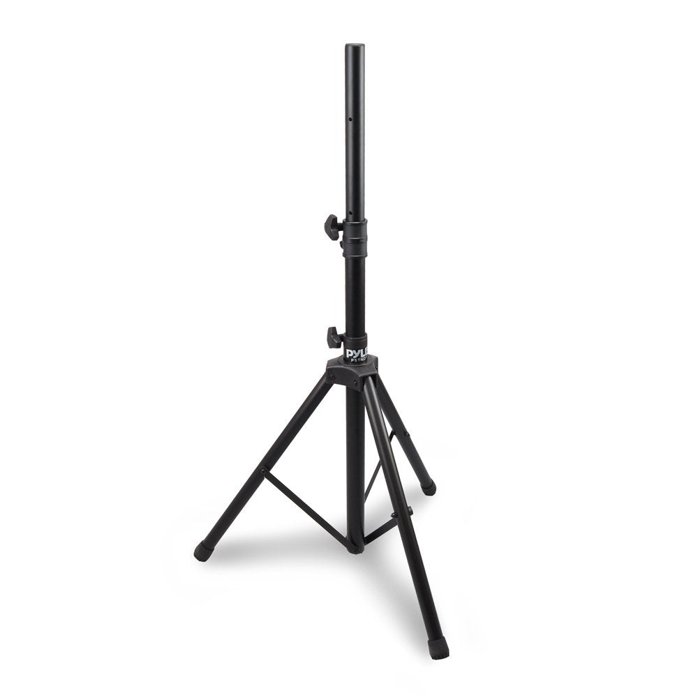 Pyle Tripod Speaker Stand, 33.9"x31.5"x58.0” Inch Adjustable Holder Mount, Durable Steel Design, Universal 35mm Compatibility, Safety Lock Pin, Foldable for Storage, Ideal for Large Speakers